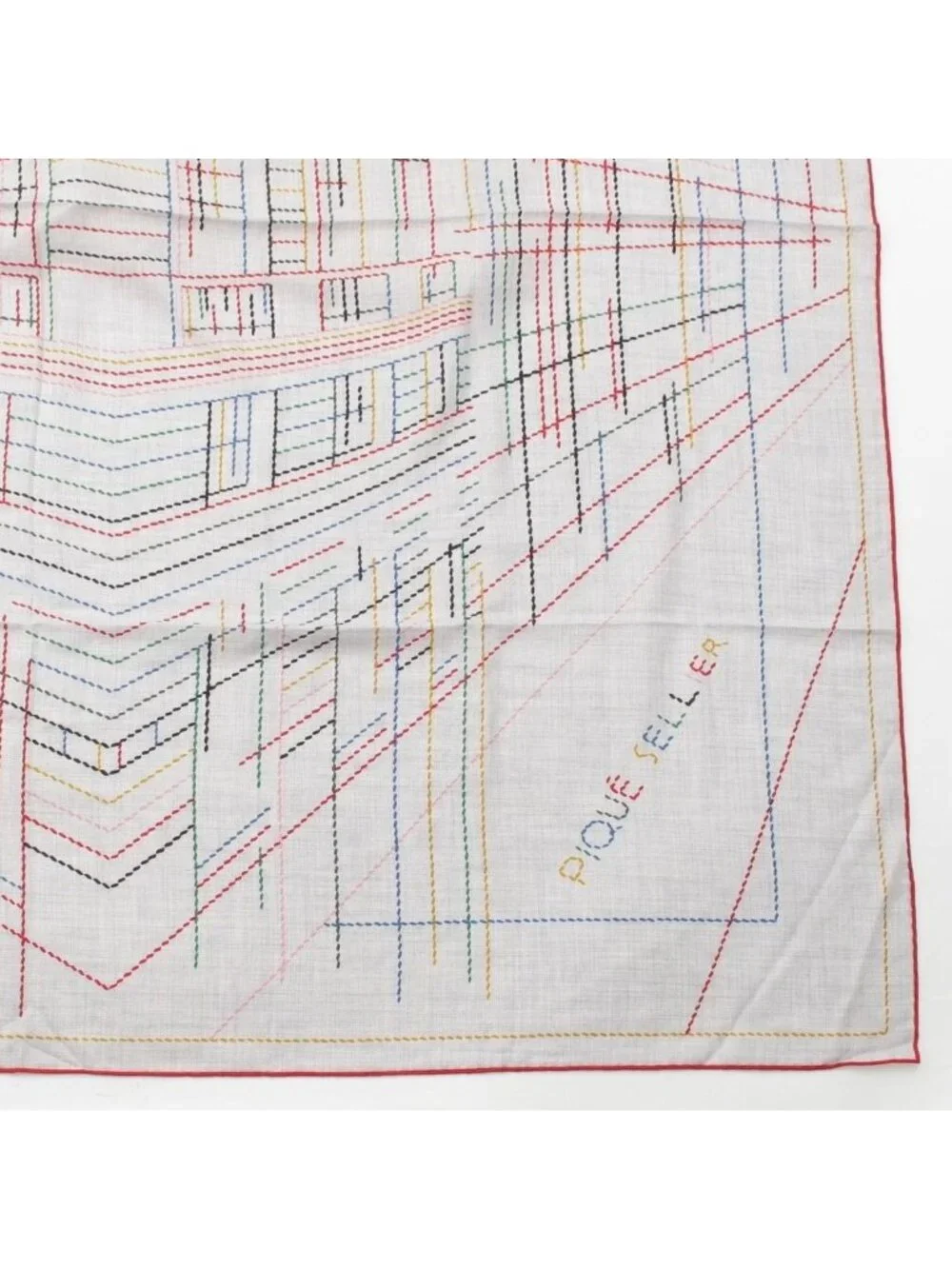 Hermes Cashmere Silk Carre Geant Pique Sellier Series Scarf Multicolor